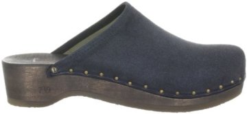 Berkemann Velours-Toeffler Clogs Blau 