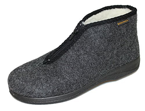 Intermax Herren Hausschuh mit Reißverschluß | Schuhe für Intermax Herren Hausschuh mit Reißverschluß | Schuhe für