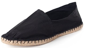 Sommerlatschen Espadrilles, klassisch, schwarz