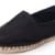 Sommerlatschen Espadrilles, klassisch, schwarz