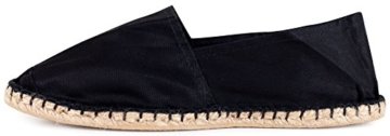Sommerlatschen Espadrilles, klassisch, schwarz