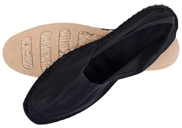 Sommerlatschen Espadrilles, klassisch, schwarz
